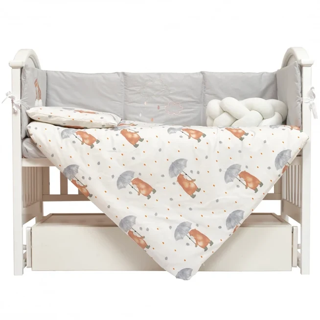 Постільний комплект 7 ел Twins Fluffy Puffy 4076-TFP-10U, Umbrella grey